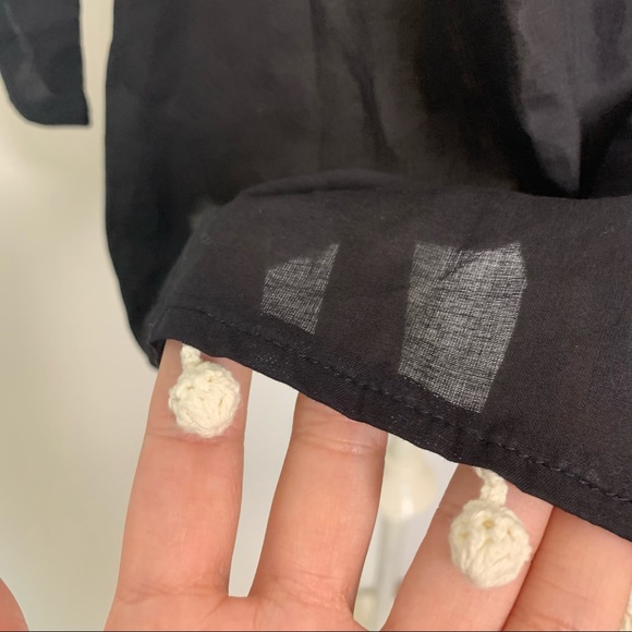 Umgee Embroidered black peplum top - Picture 9 of 15